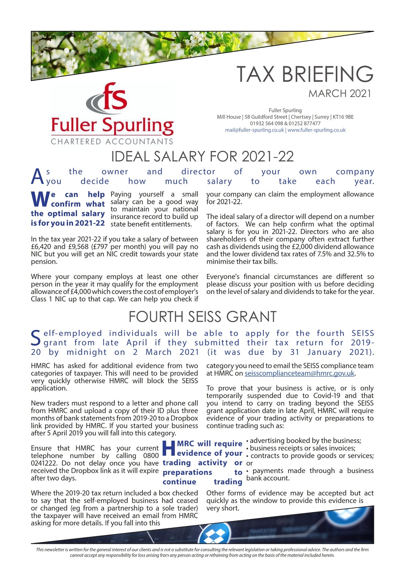 March 2021 Tax Briefing